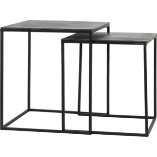 Trendhopper Verlichtingsshop Bijzettafel Papel set van 2 antraciet