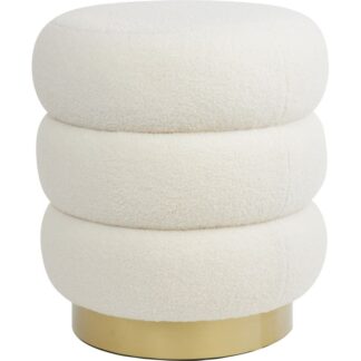 Trendhopper Wonen Poef Teddy wit