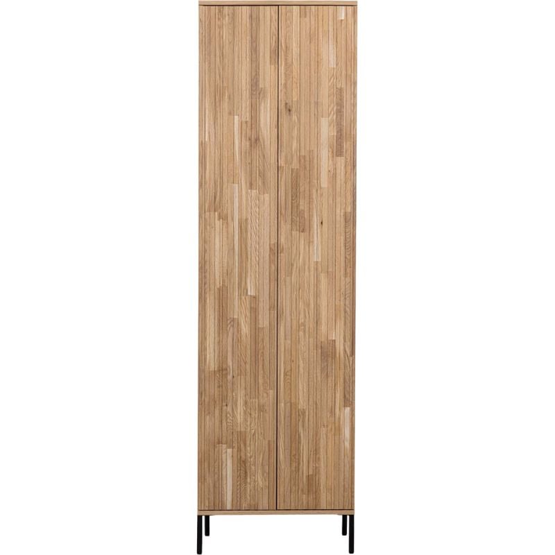 Trendhopper Wonen Hoge kast Gravure New Eiken Blanke lak