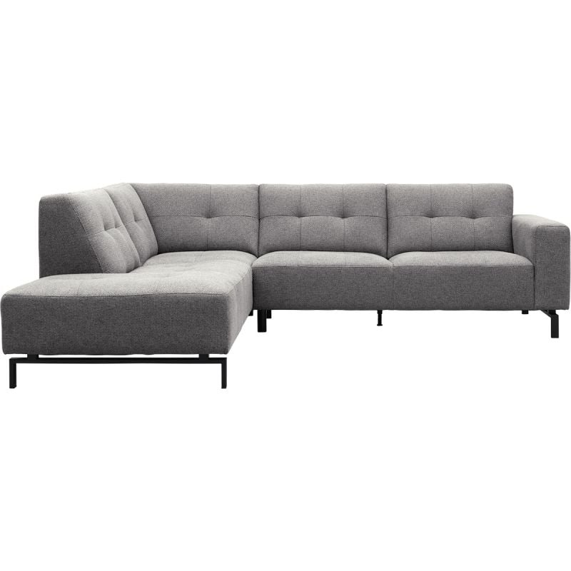 Trendhopper Wonen Hoekbank Viborg Nero Steel links