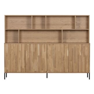 Trendhopper Wonen Wandkast Gravure New Eiken Blanke lak