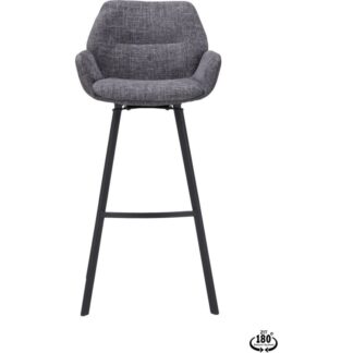 Trendhopper Eten Barstoel Lizz 80cm stof Darkgrey