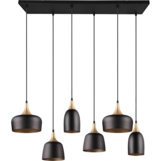 Trendhopper Verlichting Hanglamp Chiraz mat zwart Excl. 6x E27 4