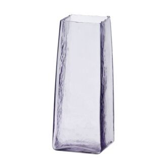 Trendhopper Woondeco Vaas 10x10x25 cm IDUNA glas lila
