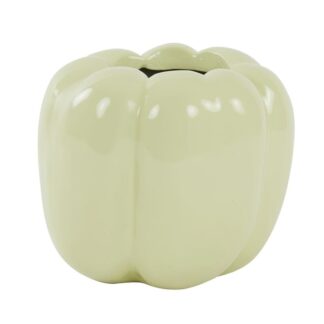 Trendhopper Woondeco Vaas deco 25x25x21 cm BELLPEPPER glans licht geel