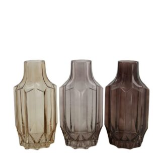 Trendhopper Woondeco Vaas helder glas set van 3