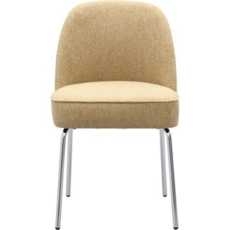 Trendhopper Eten Eetkamerstoel Vogue Gear Camel met chromen poten