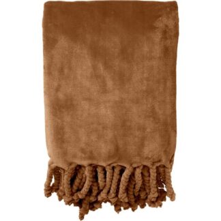 Trendhopper Woondeco Plaid Florijn 150x200 cm Tobacco Brown