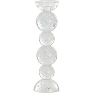 Trendhopper Woondeco Kandelaar Itinga Glas Bubbel Clear 34 Cm