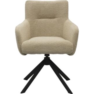 Trendhopper Eten Eetkamerstoel Jule Genua Beige met zwart frame