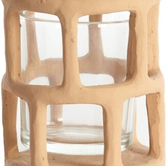 Trendhopper Woondeco Waxinelichthouder Alimos Licht Terra 12 Cm